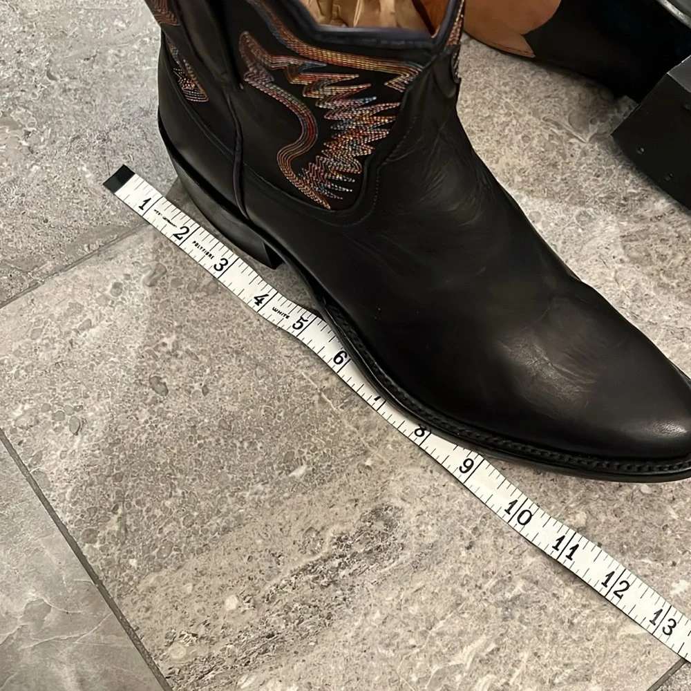 RIO Of Mercedes Black Short Leather Western Boots - Picture 10 of 12